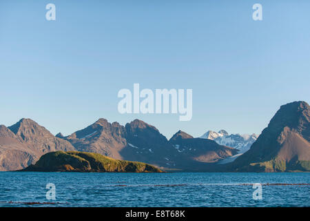 Landschaft auf der nordöstlichen Küste der unbewohnten Insel Südgeorgien und die Südlichen Sandwichinseln, Vereinigtes Königreich Stockfoto