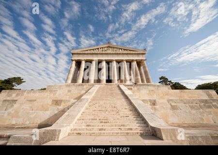 Walhalla Memorialin den Stil eines griechischen Marmor Tempels in Donaustauf, Bayern, Deutschland Stockfoto