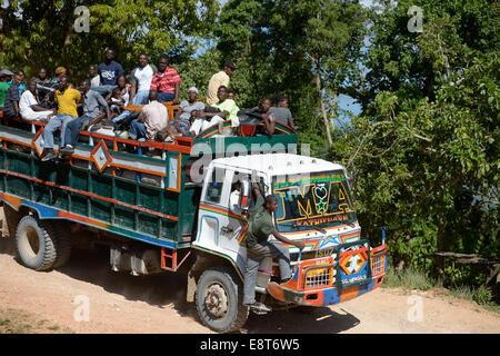 LKW für den transport von Personen, Leogane, Haiti Stockfoto