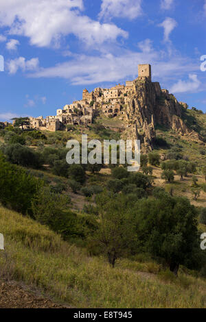 Verlassenen Bergdorf Craco, Basilikata, Italien Stockfoto