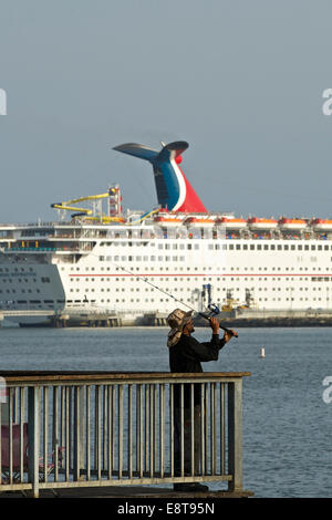 Casting-Linien. Long Beach, Kalifornien. Stockfoto