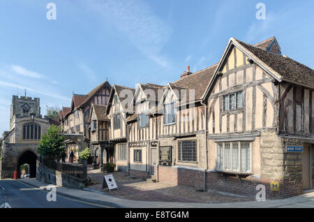 Lord Leycester Hospital ein Cluster von Fachwerkbauten in Warwick wurde eine gemeinnützige institution Stockfoto