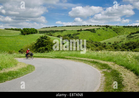 Die Yorkshire Wolds Radweg Radfahren Stockfoto