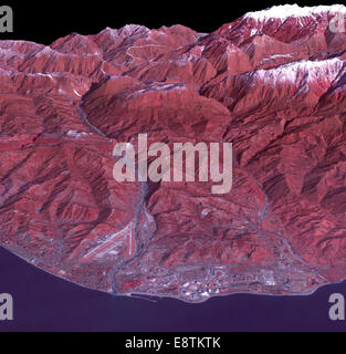 Sotschi, Russland Winter Olympische Stätten (Coastal Cluster) das Schwarzmeer Resort von Sotschi, Russland, ist die wärmste Stadt jemals th Stockfoto