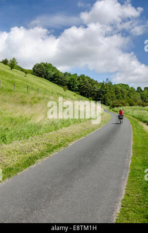 Die Yorkshire Wolds Radweg Radfahren Stockfoto