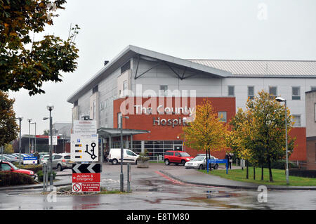 Hereford UK 14 Oktober Wye Valley NHS Trust wurde in "besondere Maßnahmen" durch die Pflege Qualität Kommission (CQC) genommen.  Abgebildet ist des Vertrauens Hereford County Hospital. Bildnachweis: Andrew Compton/Alamy Live-Nachrichten Stockfoto