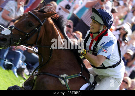 Zara Phillips auf High Königreich an die Olympischen Spiele 2012 in London Stockfoto