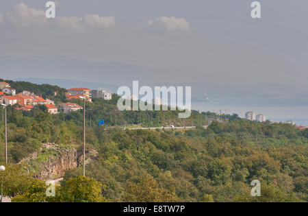 Rijeka-Landschaft. Es Iis das Zentrum der Primorje-Gorski Kotar Grafschaft in Kroatien. Stockfoto