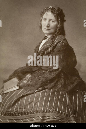 Harriet Beecher Stowe (1811 – 1896), Abolitionist und Autor von "Onkel Toms Hütte." Stockfoto