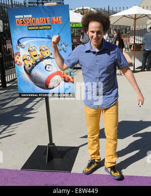 Universal Studios Hollywood Premieren Ultra-HD Animation 3D-Abenteuer "Despicable Me Minion Mayhem" und expansive interaktives Erlebnis "Super albern Spaß Land" Featuring: Josh Sussman Where: Hollywood, Kalifornien, USA bei: 11. April 2014 Stockfoto