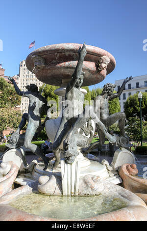 Brunnen von Schildkröten, Huntington Park, Nob HIll, San Francisco, Kalifornien, USA, Nordamerika Stockfoto