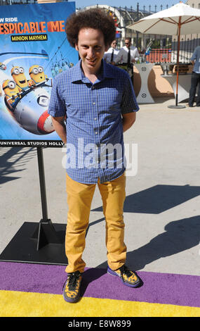 Universal Studios Hollywood Premieren "Despicable Me Minion Mayhem" Featuring: Josh Sussman Where: Los Angeles, California, Vereinigte Staaten von Amerika bei: 11. April 2014 Stockfoto