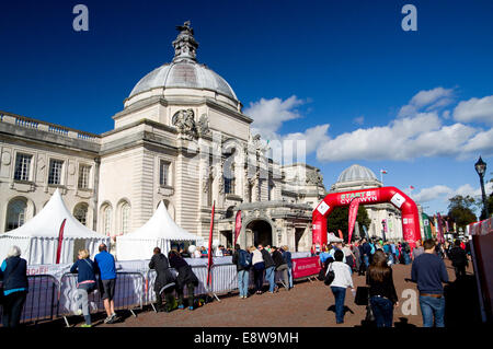 Cardiff Laufveranstaltung, Cathays Park, Cardiff, Wales, UK. Stockfoto