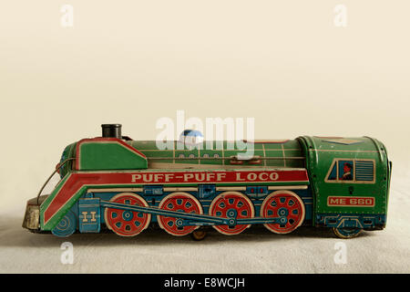 Vintage Spielzeugeisenbahn Stockfoto