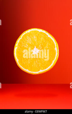 Orangenscheibe an rot-Zähler
