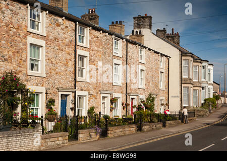 Großbritannien, England, Lancashire, Morecambe, Lord Street, alte Häuser in Naturschutzgebiet Stockfoto