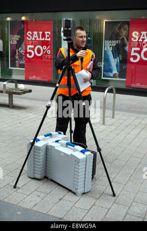 Faro 3D-Laserscanner Imaging Scannen Gebäude theodolit Umfrage Vermessung scan messen Bilder imaging Daten gps-Messtechnik surveyor HDR-Scan Stockfoto