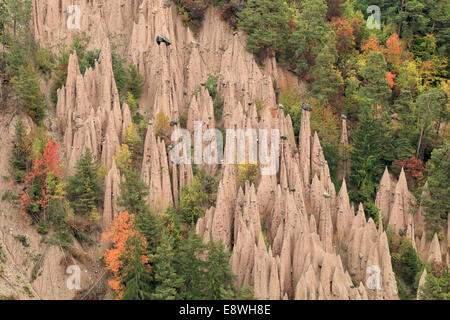 Erdpyramiden ritten Stockfoto