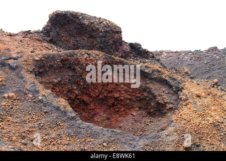 Nahaufnahme der Kiste Vulcano auf Lanzarote, Kanarische Isand Spanien Stockfoto