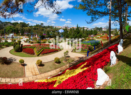 Stadt-Blumengarten in Dalat, Vietnam Stockfoto