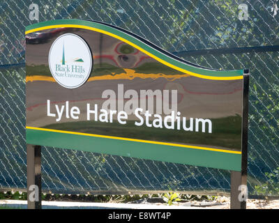 Lyle Hase-Stadion, Black Hills State University, Spearfish, SD, USA Stockfoto