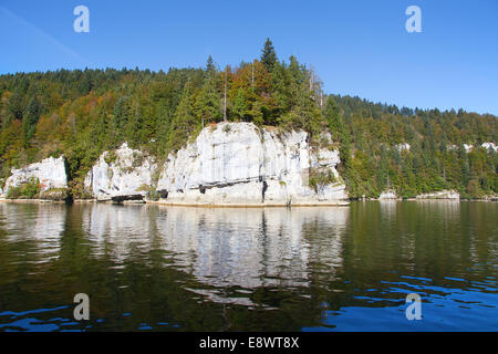 Felsigen Jura-Gebirge. Schweiz, September 2014. Stockfoto