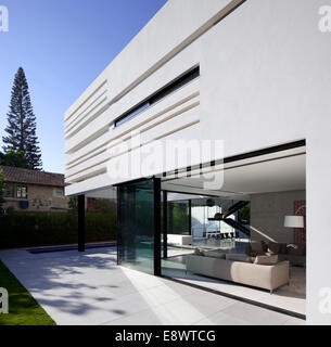 Blick ins open Golan House von Terrasse, Israel, Naher Osten. Stockfoto