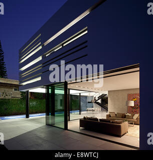 Blick ins open Golan House von Terrasse, Israel, Naher Osten. Stockfoto