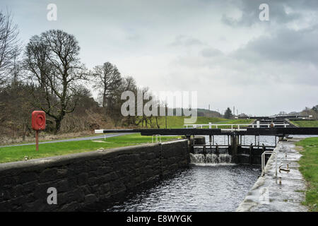 Crinan Kanal am Dunardry im Westen Argyll in Schottland. Stockfoto