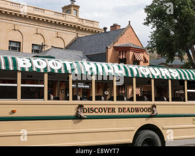 Tour-Bus, Boot Hill, Mount Moriah Cemetery in Deadwood, South Dakota, USA Stockfoto