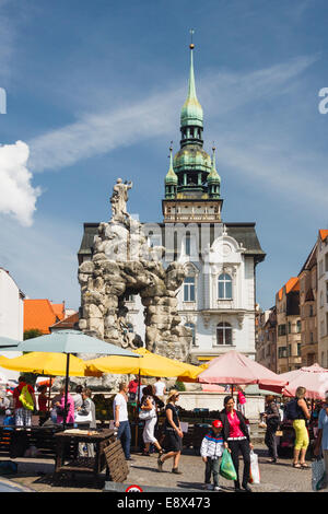 Kohl Market Square (Zelny Trh) Brno, Tschechische Republik Stockfoto