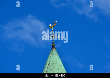 Stock Foto - Wetterfahne auf der Turmspitze der Guildhall, Derry, Londonderry, Nordirland. © George Sweeney /Alamy Stockfoto