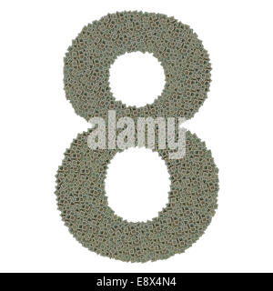 Nummer 8 der alten gemacht und schmutzig Mikroprozessoren Stockfoto