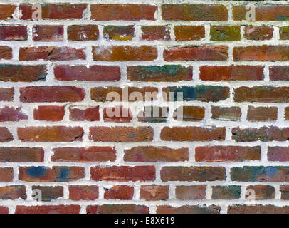 Nahaufnahme eines Teils der Hauswand mit hellen farbigen Mörtel Stockfoto