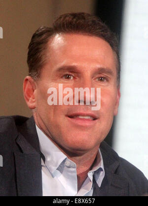 New York, USA. 15. Oktober 2014. Autor Nicholas Sparks beschreibt seinen neuen Film "The Best of Me" bei AOL bauen Speaker Series. Bildnachweis: Nancy Kaszerman/ZUMA Draht/Alamy Live-Nachrichten Stockfoto