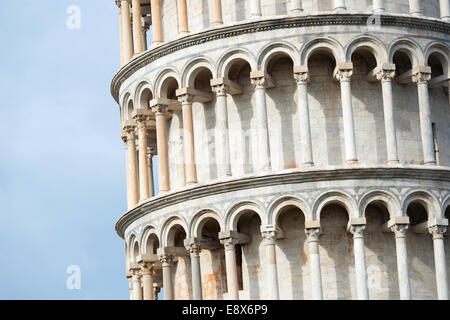 Detail der schiefe Turm von Pisa, Italien Stockfoto