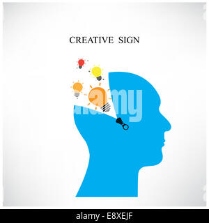 Kreative Silhouette Kopf Hintergrund, Design für Plakat Flyer Abdeckung Broschüre, Geschäftsidee. Stockfoto