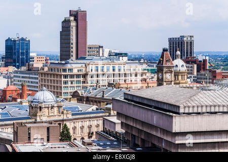 Quer durch die Innenstadt Birmingham anzeigen Stockfoto