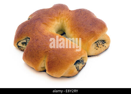 Brötchen mit Mohn Stockfoto