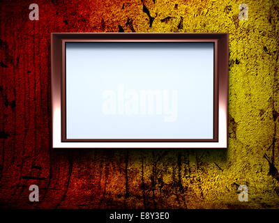 Leeren 3d Frame auf Grunge Hintergrund Stockfoto
