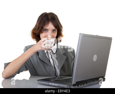 junges Mädchen im Büro clouses Stockfoto