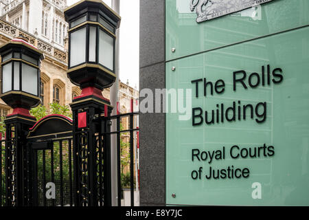 Das Rollen-Gebäude, Royal Courts of Justice, London Stockfoto