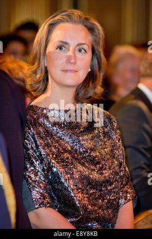 Brüssel, Belgien. 15. Oktober 2014. Prinzessin Claire von Belgien besucht das Herbstkonzert im königlichen Palast in Brüssel, 15. Oktober 2014. © Dpa picture-Alliance/Alamy Live News Stockfoto