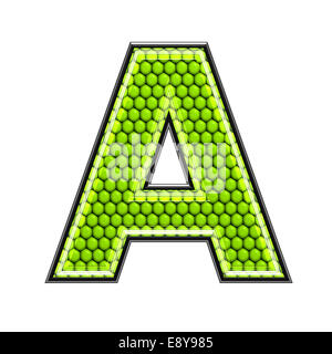 Abstrakt 3d Buchstaben mit Reptil Hautstruktur Stockfoto