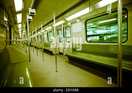 Innere der u-Bahn Stockfoto