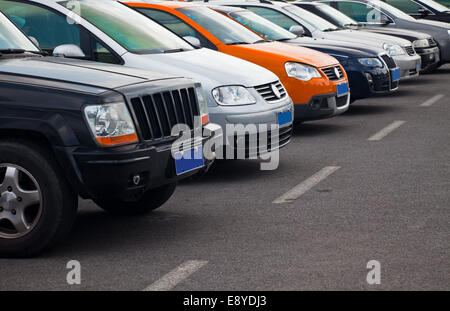 Autos parken Stockfoto