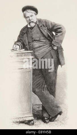 Alfred Grévin, 1827-1892.  Französischen Karikaturisten des 19. Jahrhunderts, Bildhauer, Zeichner und Designer der Theaterkostüme Stockfoto