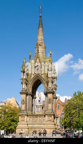 Das Albert Memorial, Albert Square, Manchester, England, UK.  Thomas Worthington und Matthew Noble, 1865-6 Stockfoto