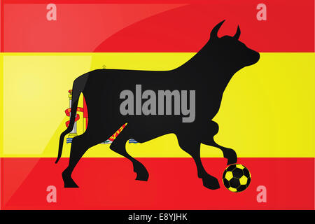 Bull spanischen Fußball Stockfoto