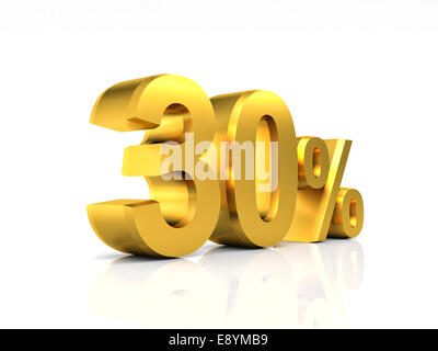 30 Rabatt 3d Bild Goldgrund Stockfoto